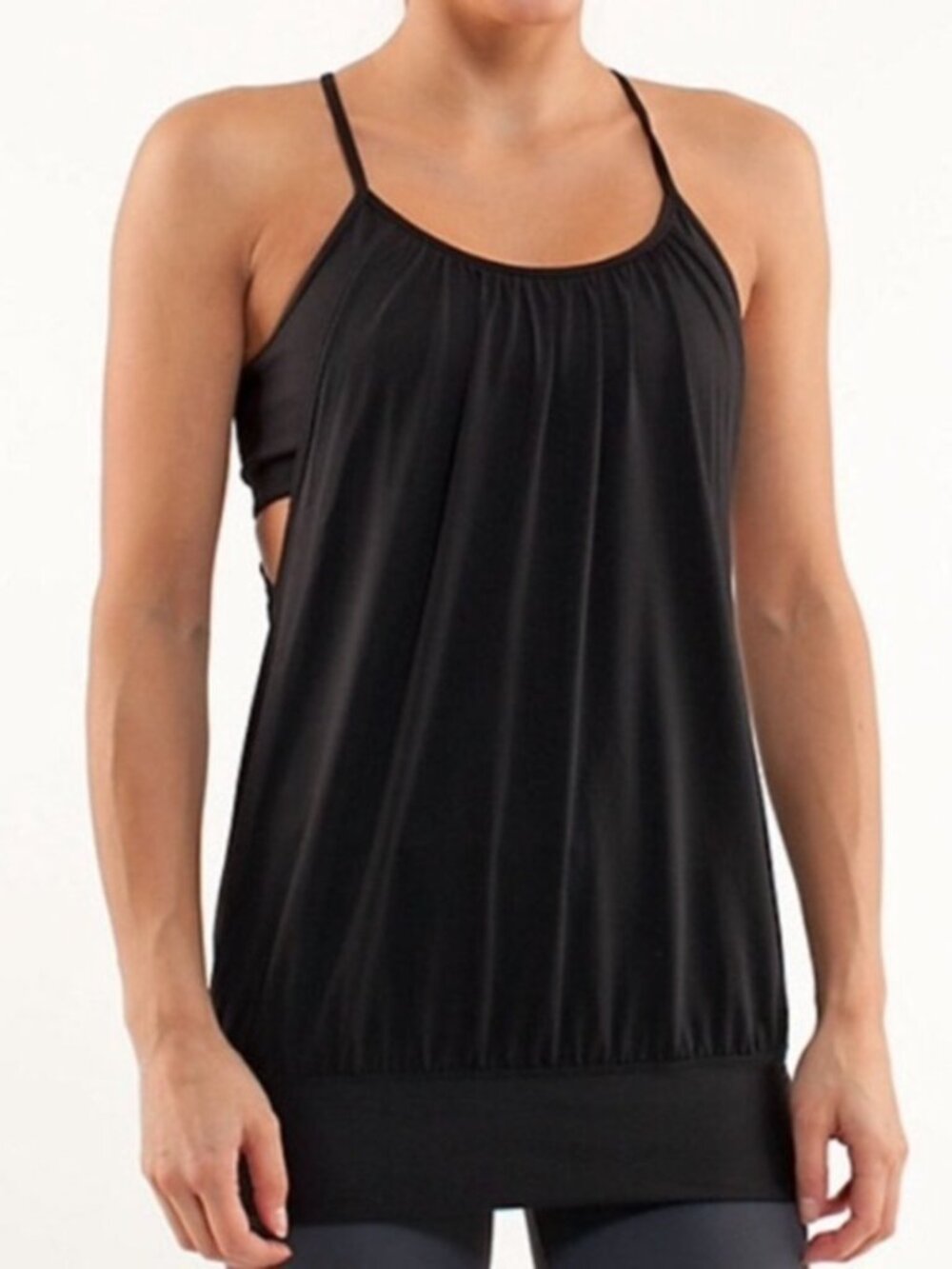 Lululemon Black No Limits Layered Bra Tank Size 6